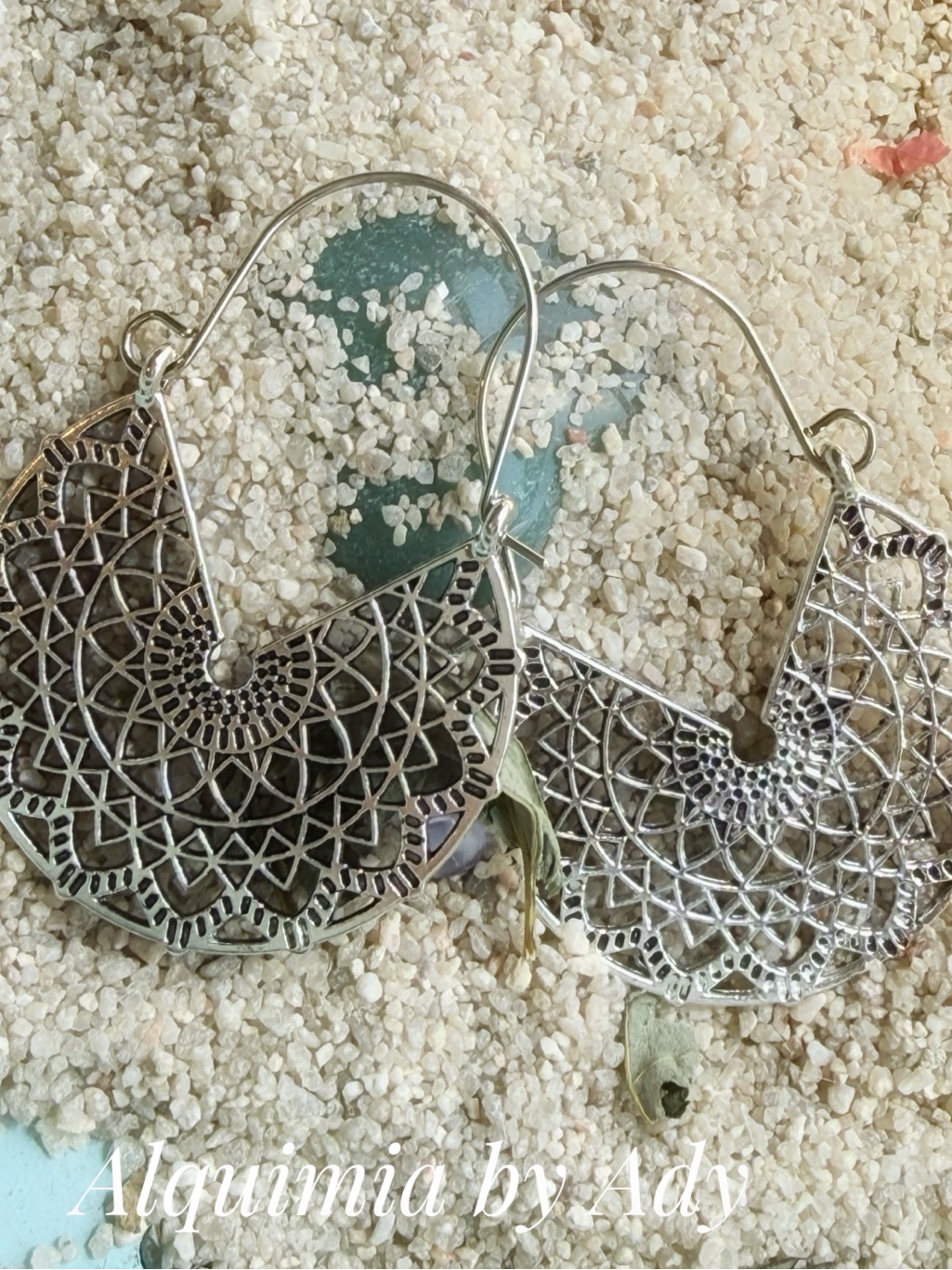 Silver Filigree Boho Earrings - Silver